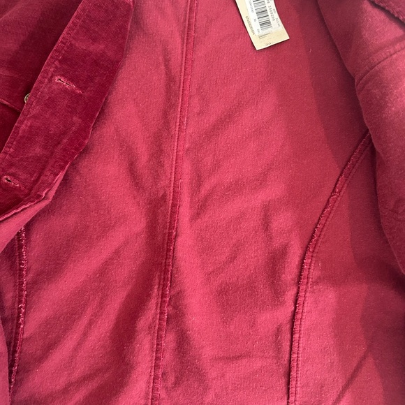Copper Key Deep Red Velvet Utility Jacket - Picture 5 of 7